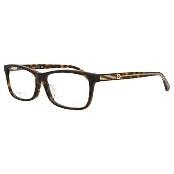 NEW GUCCI SQUARE EYEGLASSES GUCCI GG0378OA 002 HAVANA CLEAR EYEWEAR